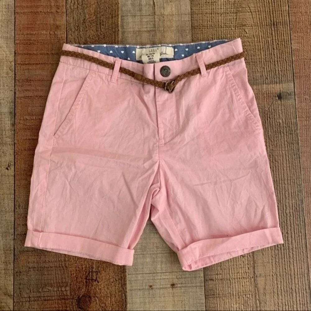 L.O.G.G. H&M Pink Girl’s cuffed shorts with belt 5/6